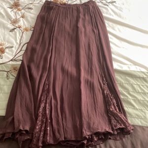 Brown scully laced skirt
